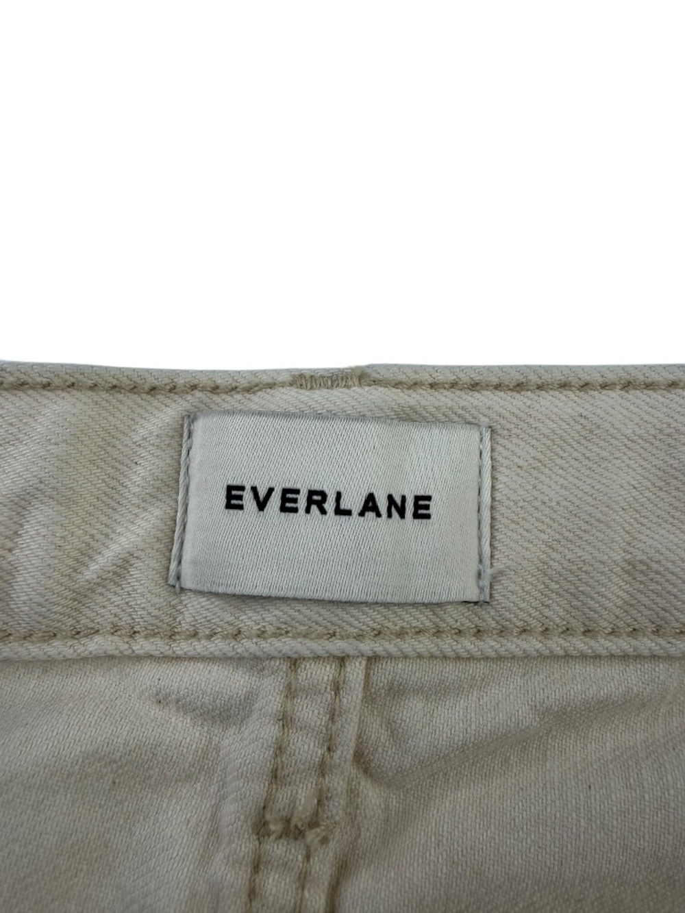 Everlane The OG Baggy Jean Shorts Frayed Hem Bone Sz 31R - Picture 4 of 12